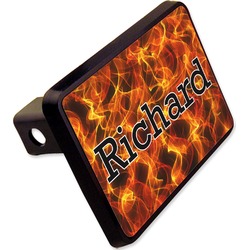 Fire Rectangular Trailer Hitch Cover - 2" (Personalized)