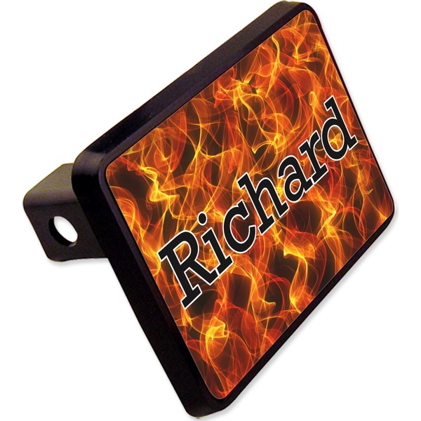 Custom Fire Rectangular Trailer Hitch Cover - 2" (Personalized)