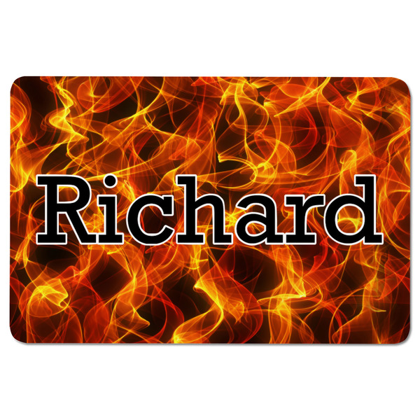Fire Rectangular Fridge Magnet - FRONT