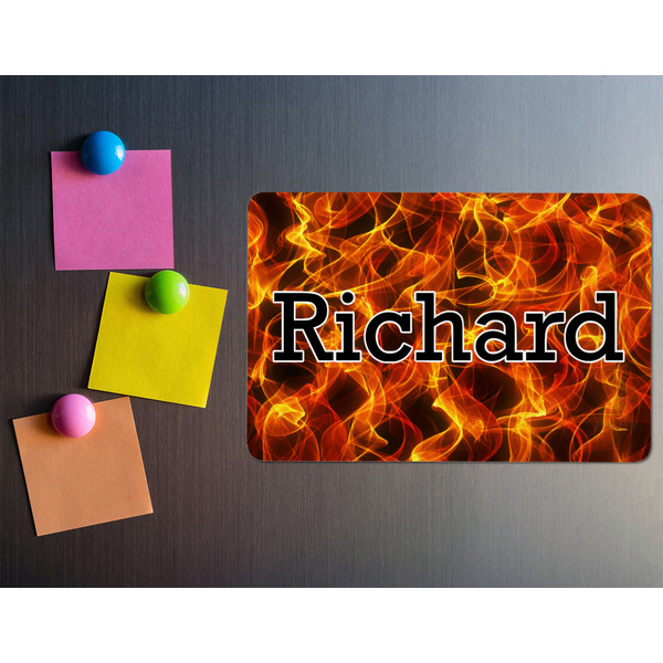 Fire Rectangular Fridge Magnet - LIFESTYLE
