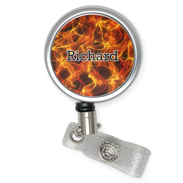Custom Fire Retractable Badge Reel (Personalized)