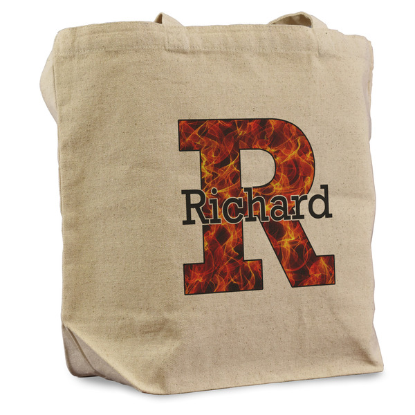 Custom Fire Reusable Cotton Grocery Bag - Single (Personalized)