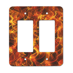 Fire Rocker Style Light Switch Cover - Two Switch