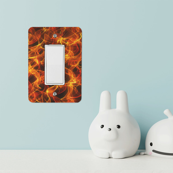 Fire Rocker Light Switch Covers - Single - IN CONTEXT