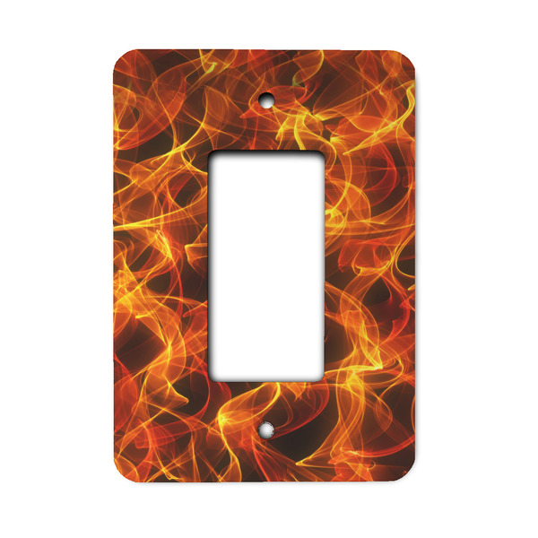 Custom Fire Rocker Style Light Switch Cover - Single Switch