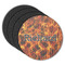 Fire Round Rubber Backed Coasters - Set of 4 (Personalized)