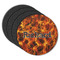 Fire Round Rubber Backed Coasters - Set of 4 (Personalized)