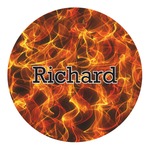 Fire Round Decal - Medium (Personalized)
