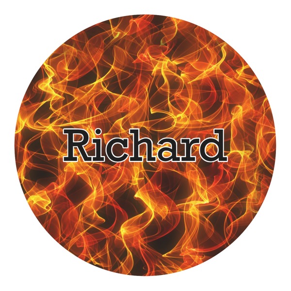 Custom Fire Round Decal - Large (Personalized)