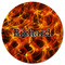Fire Round Fridge Magnet - FRONT