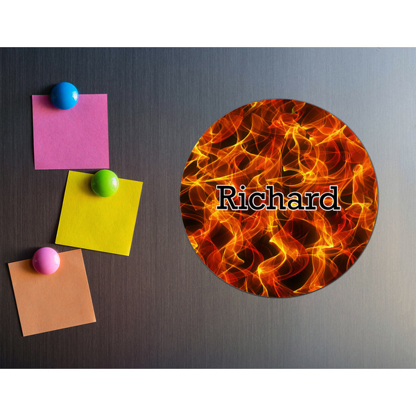 Fire Round Fridge Magnet - LIFESTYLE