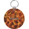 Fire Round Plastic Keychain (Personalized)