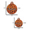 Fire Round Pet ID Tag - Large - Comparison Scale