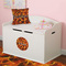 Fire Round Wall Decal on Toy Chest