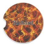 Fire Sandstone Car Coaster - Single (Personalized)