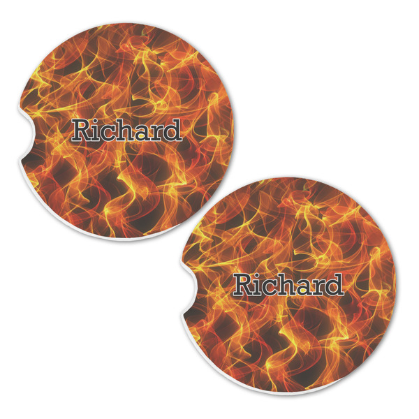 Fire Sandstone Car Coasters - Set of 2