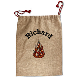 Fire Santa Sack - Front (Personalized)