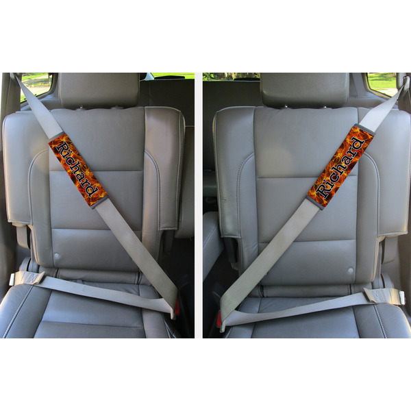Fire Seat Belt Covers (Set of 2 - In the Car)