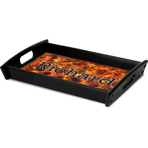 Fire Serving Tray Black - Corner