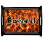 Fire Black Wooden Tray - Large (Personalized)