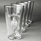 Fire Set of Four Engraved Pint Glasses - Set View