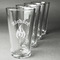 Fire Pint Glasses - Engraved (Set of 4) (Personalized)