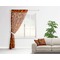 Fire Sheer Curtain With Window and Rod - in Room Matching Pillow