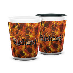 Fire Ceramic Shot Glass - 1.5 oz (Personalized)