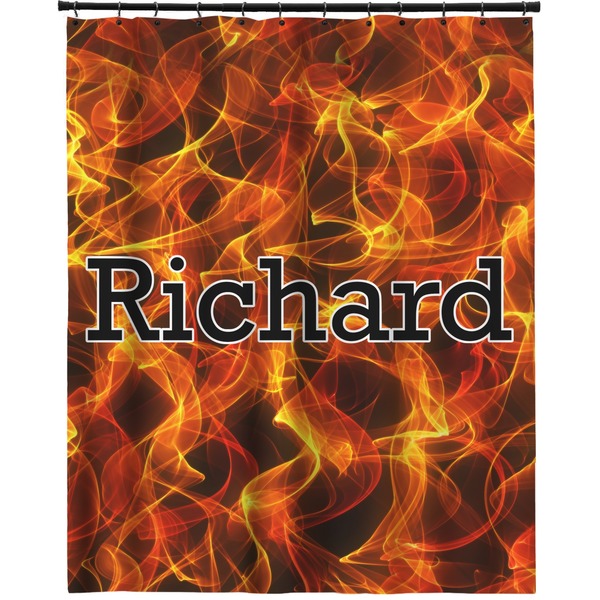 Custom Fire Extra Long Shower Curtain - 70"x84" (Personalized)