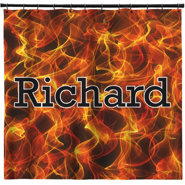 Custom Fire Shower Curtain - 71" x 74" (Personalized)