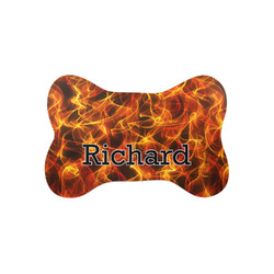 Fire Bone Shaped Dog Food Mat (Small) (Personalized)