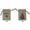 Fire Small Burlap Gift Bag - Front and Back