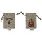 Fire Small Burlap Gift Bag - Front & Back (Personalized)
