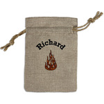 Fire Small Burlap Gift Bag - Front (Personalized)