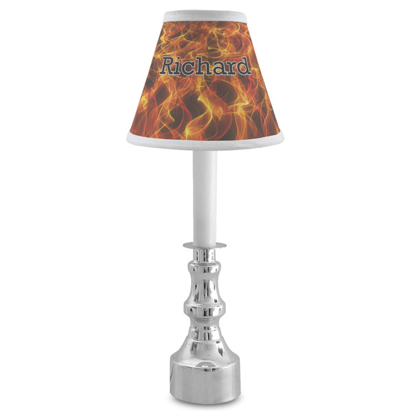 Fire Small Chandelier Lamp - LIFESTYLE (on candle stick)