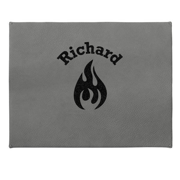 Fire Small Engraved Gift Box with Leather Lid - Approval