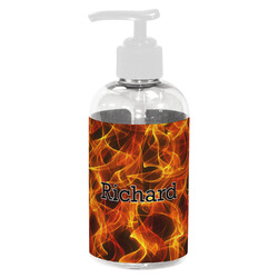 Fire Plastic Soap / Lotion Dispenser (8 oz - Small - White) (Personalized)
