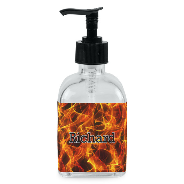 Custom Fire Glass Soap & Lotion Bottle - Single Bottle (Personalized)