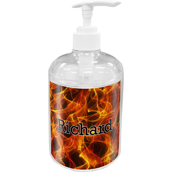 Custom Fire Acrylic Soap & Lotion Bottle (Personalized)