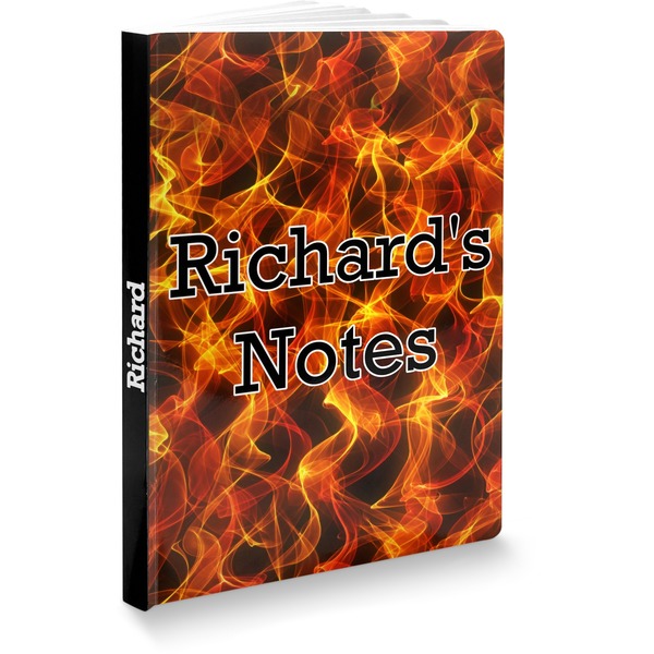 Custom Fire Softbound Notebook - 7.25" x 10" (Personalized)