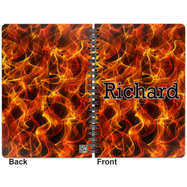 Fire Spiral Journal 7 x 10 - Apvl