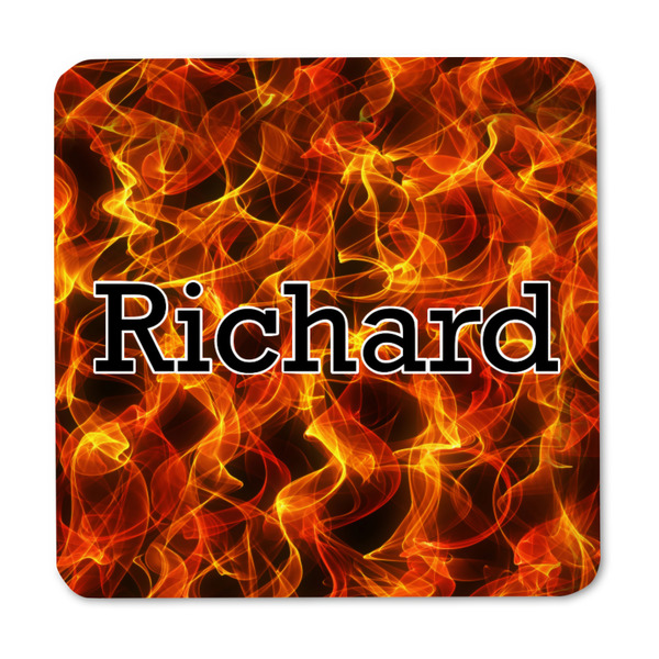 Fire Square Fridge Magnet - FRONT