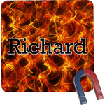 Fire Square Fridge Magnet (Personalized)