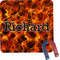 Fire Square Fridge Magnet (Personalized)