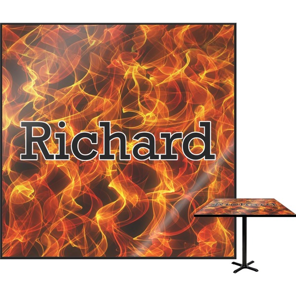Custom Fire Square Table Top - 24" (Personalized)