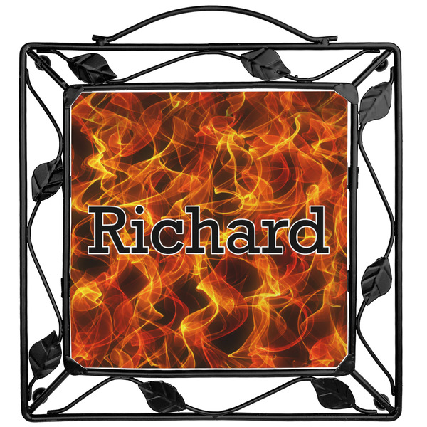 Custom Fire Square Trivet (Personalized)