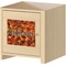 Fire Square Wall Decal on Wooden Cabinet