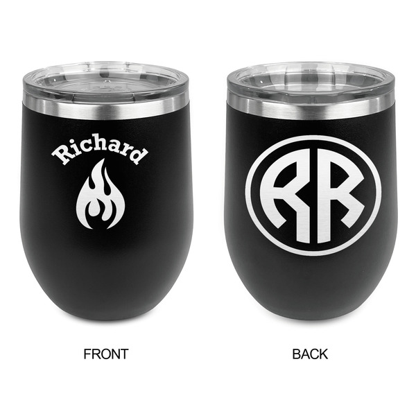Fire Stainless Wine Tumblers - Black - Double Sided - Approval