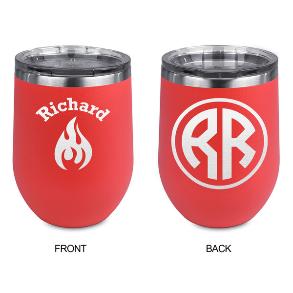Fire Stainless Wine Tumblers - Coral - Double Sided - Approval