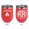 Fire Stainless Wine Tumblers - Coral - Double Sided - Approval
